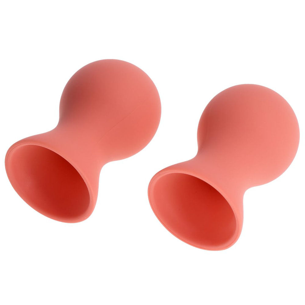 Sex & Mischief Peaches N Crea Me Silicone Nipple Suckers Peach Nipple Suckers Set Of 2