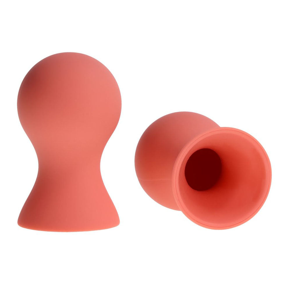 Sex & Mischief Peaches N Crea Me Silicone Nipple Suckers Peach Nipple Suckers Set Of 2