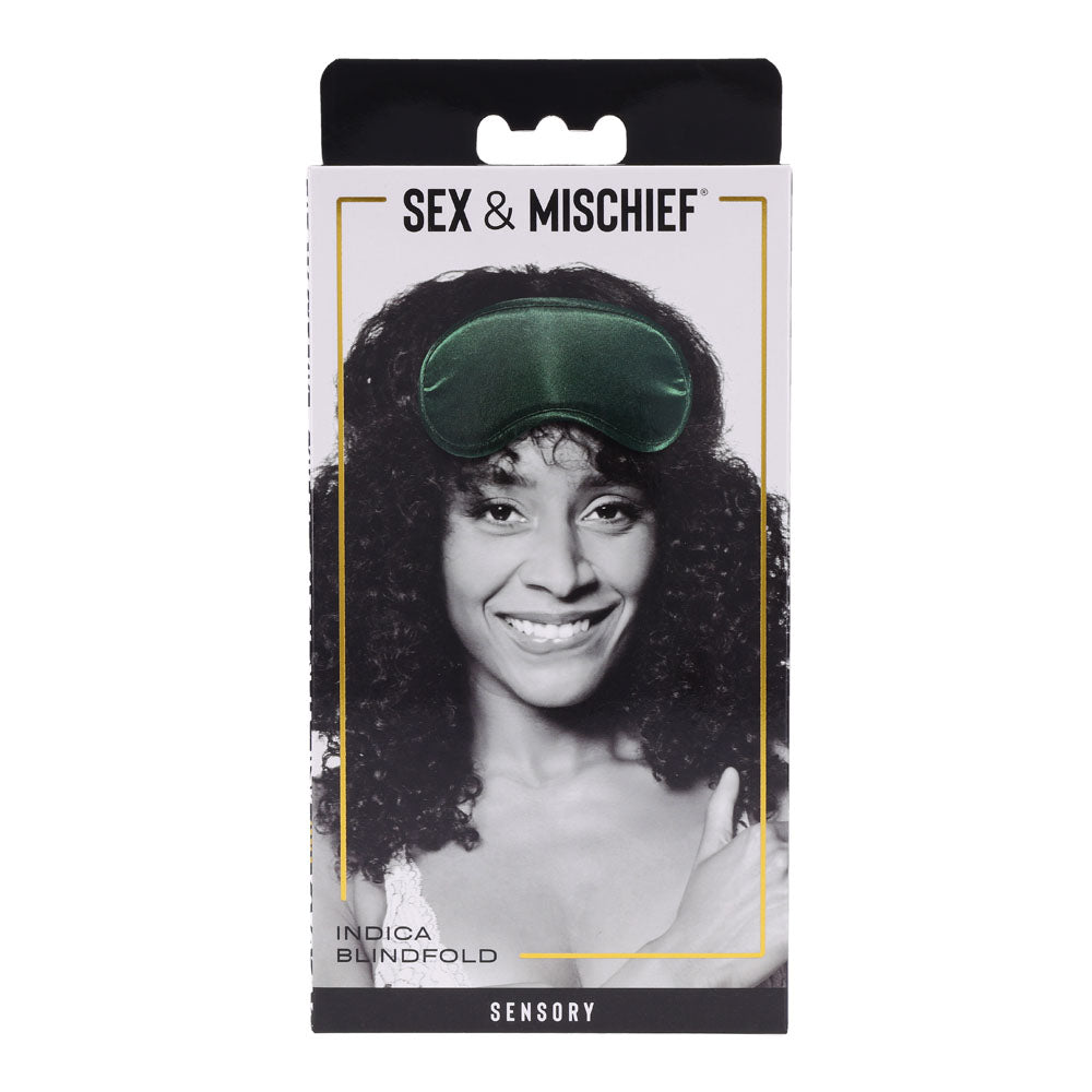 Sex & Mischief Indica Blindfold Green Eye Mask