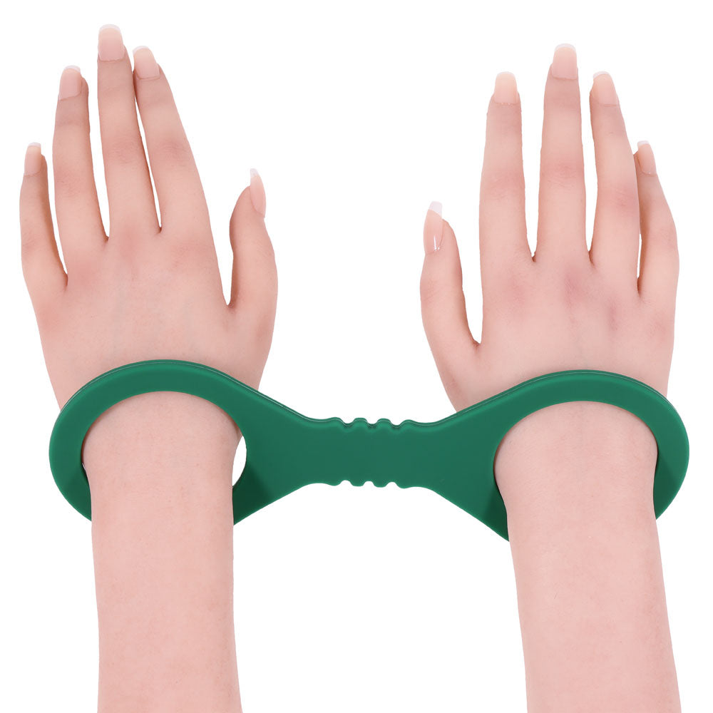 Sex & Mischief Indica Small Silicone Cuffs Green Small Restraints