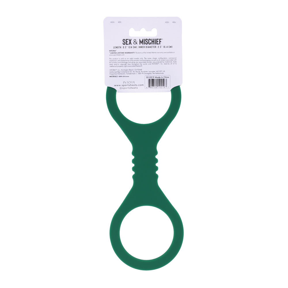 Sex & Mischief Indica Small Silicone Cuffs Green Small Restraints