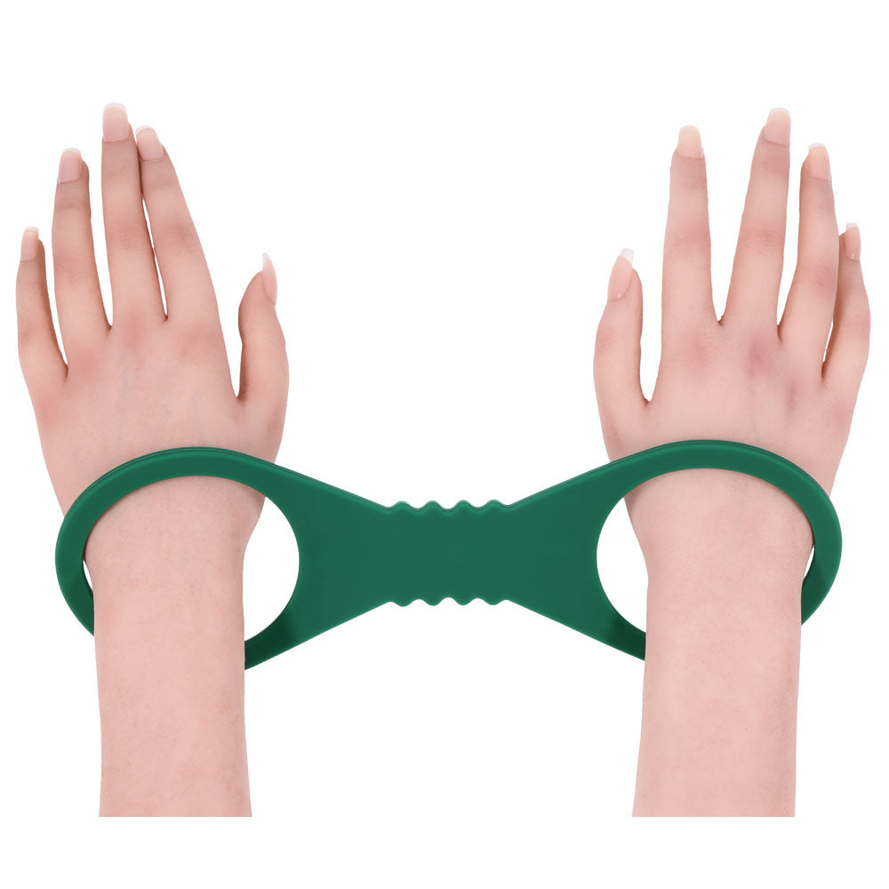 Sex & Mischief Indica Large Silicone Cuffs Green Large Restraints