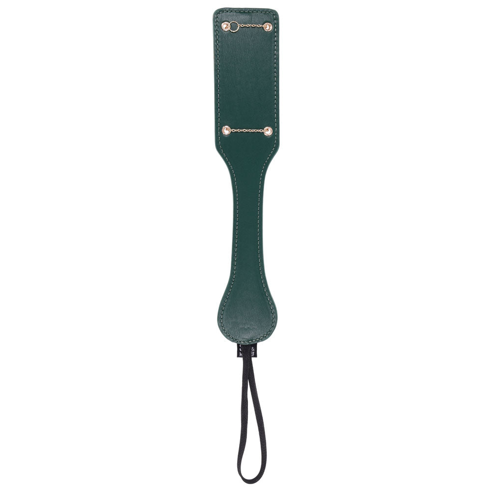 Sex & Mischief Indica Chain Impressions Paddle Green/Gold Spanking Paddle
