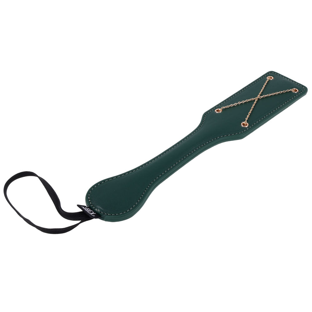 Sex & Mischief Indica Chain Impressions Paddle Green/Gold Spanking Paddle