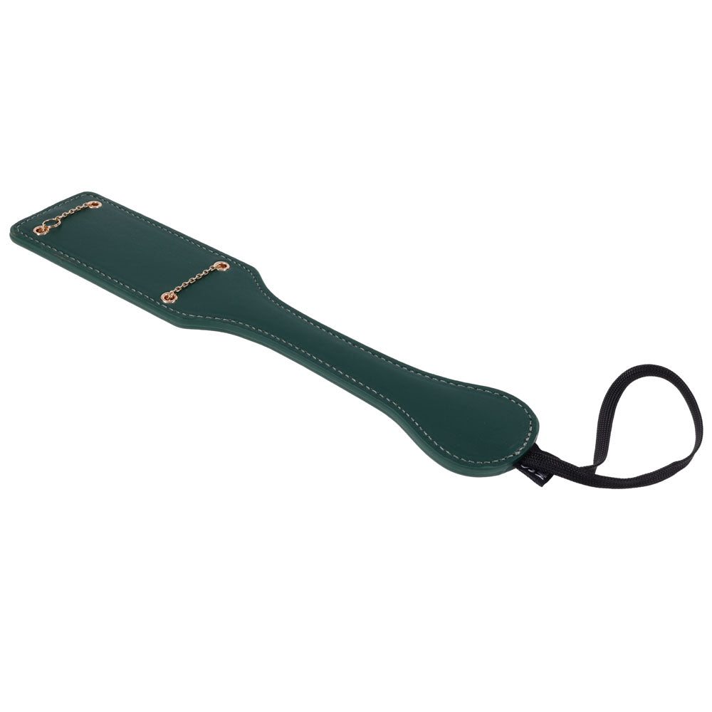 Sex & Mischief Indica Chain Impressions Paddle Green/Gold Spanking Paddle