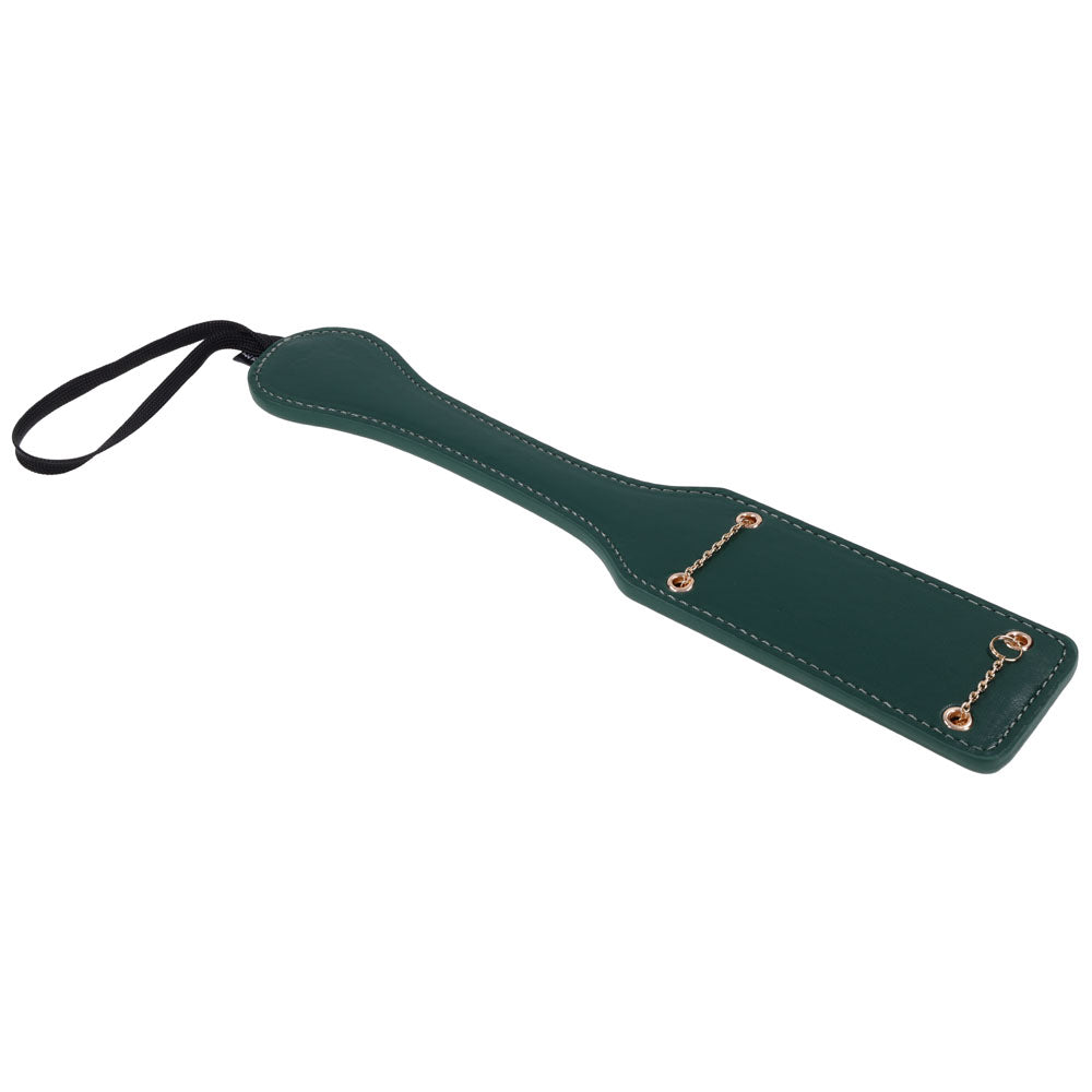 Sex & Mischief Indica Chain Impressions Paddle Green/Gold Spanking Paddle