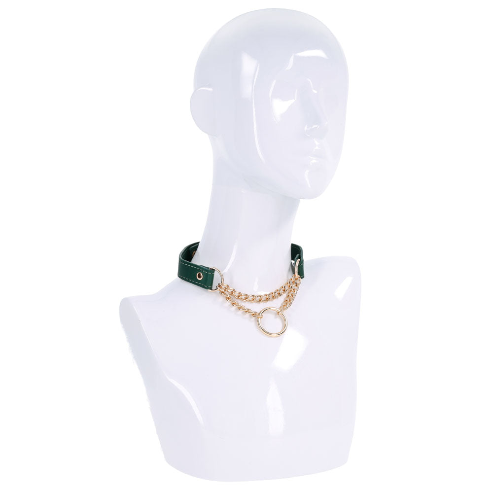 Sex & Mischief Indica Day Collar Green/Gold Collar
