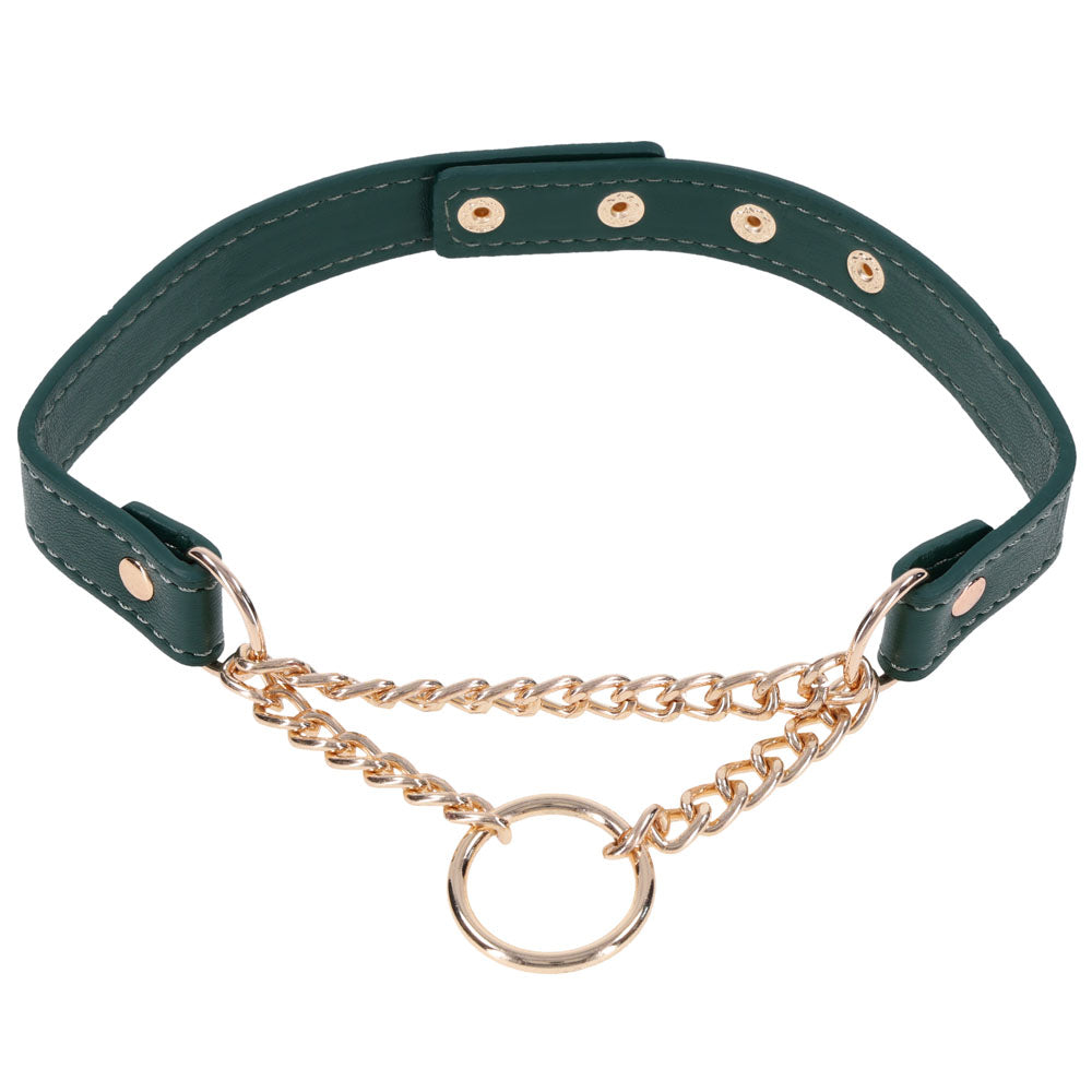 Sex & Mischief Indica Day Collar Green/Gold Collar