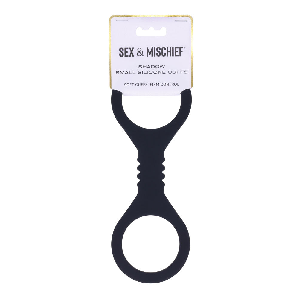 Sex & Mischief Shadow Small Silicone Cuffs Black Small Restraints