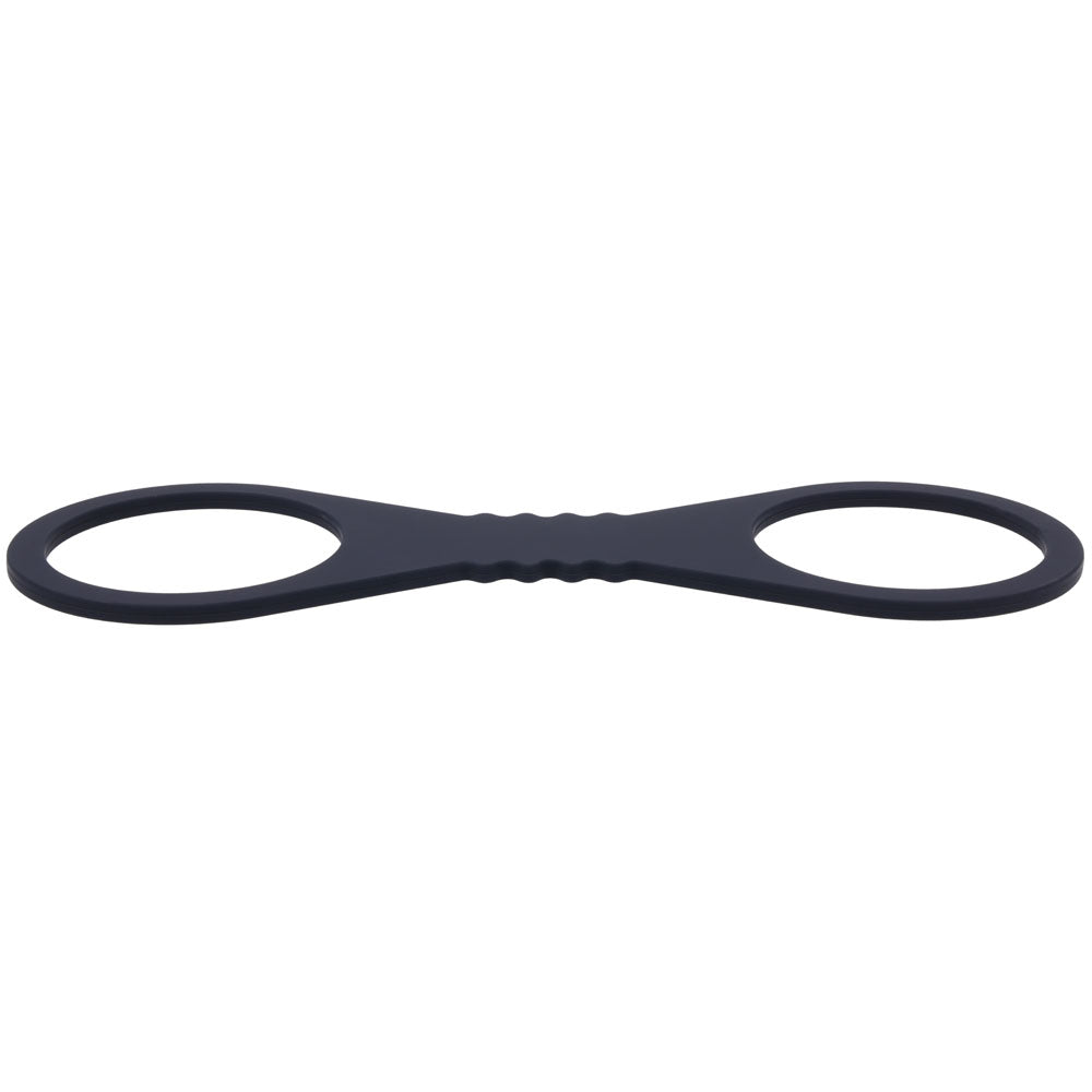 Sex & Mischief Shadow Large Silicone Cuffs Black Large Restraints