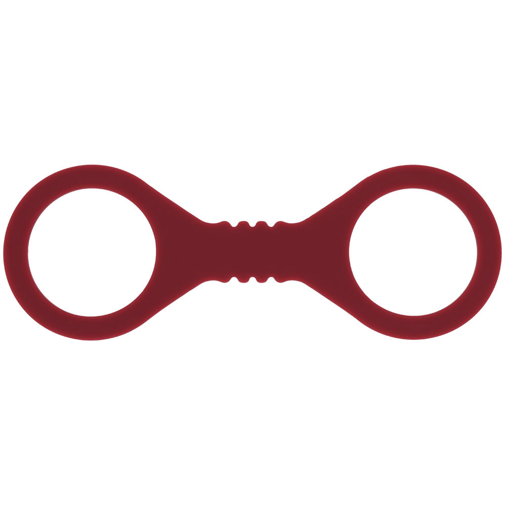 Sex & Mischief Enchanted Small Silicone Cuffs Burgundy Small Restraints
