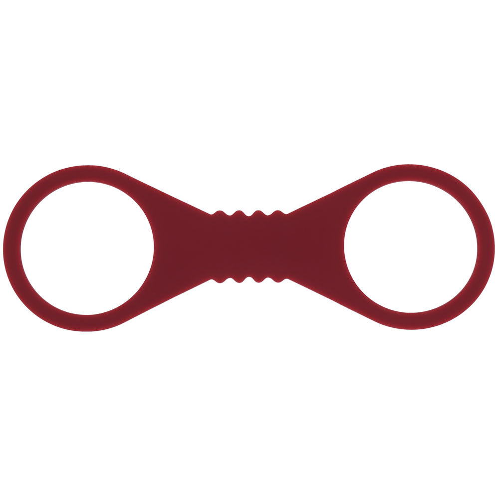 Sex & Mischief Enchanted Large Silicone Cuffs Burgundy Large Restraints