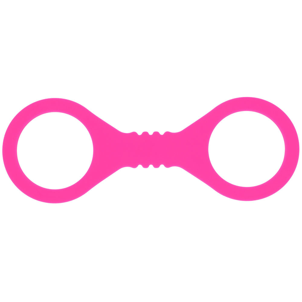 Sex & Mischief Small Hot Pink Silicone Cuffs Hot Pink Small Restraints