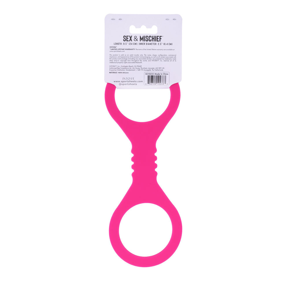 Sex & Mischief Small Hot Pink Silicone Cuffs Hot Pink Small Restraints