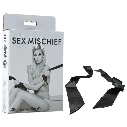 Sex & Mischief Silky Sashes Black Black Restraints