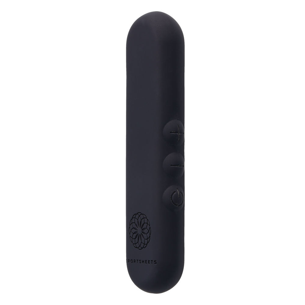Pivot Flat Bullet Black Black 10.2 Cm Usb Rechargeable Bullet
