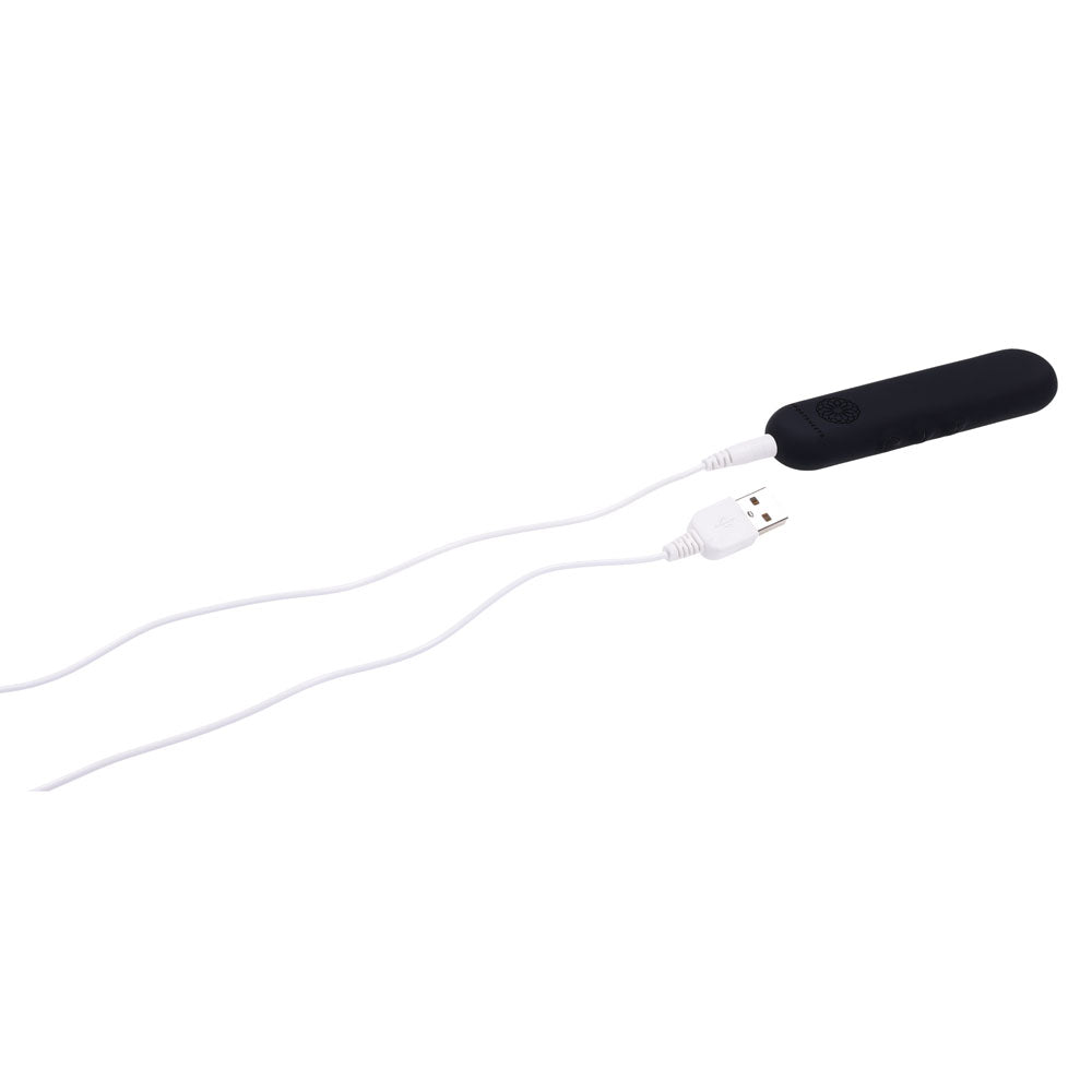 Pivot Flat Bullet Black Black 10.2 Cm Usb Rechargeable Bullet