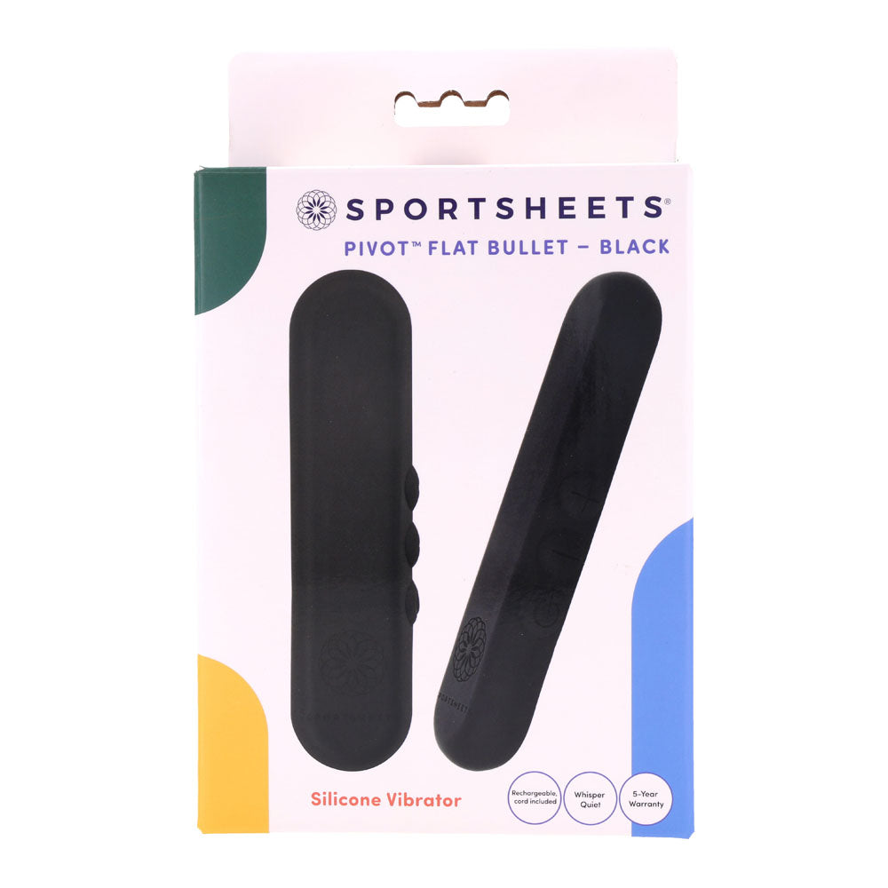 Pivot Flat Bullet Black Black 10.2 Cm Usb Rechargeable Bullet