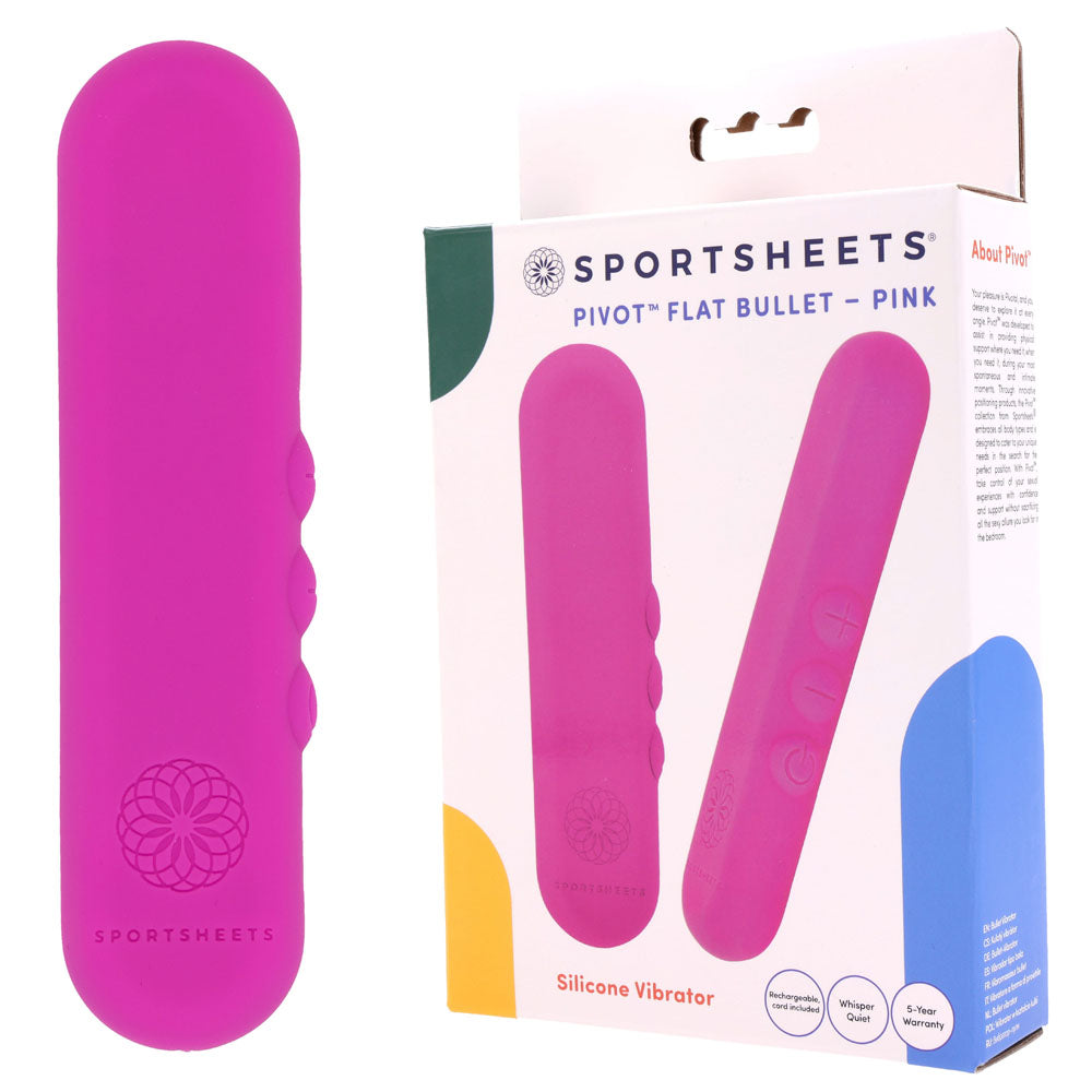 Pivot Flat Bullet Pink Pink 10.2 Cm Usb Rechargeable Bullet