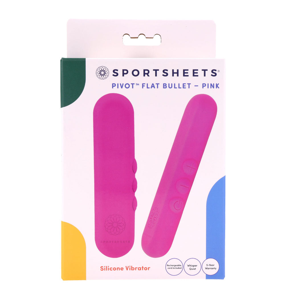 Pivot Flat Bullet Pink Pink 10.2 Cm Usb Rechargeable Bullet
