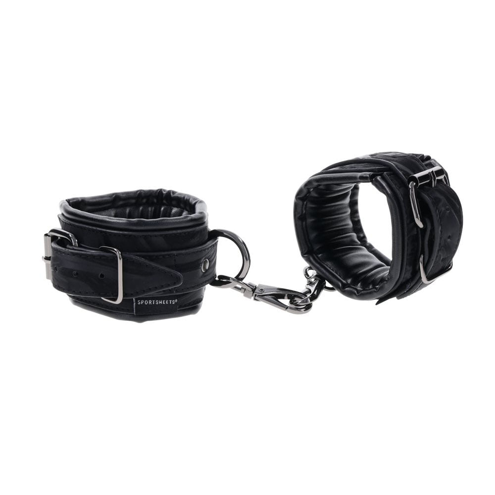 Sportsheets Velvet Noir Handcuffs Black Adjustable Cuff Restraints