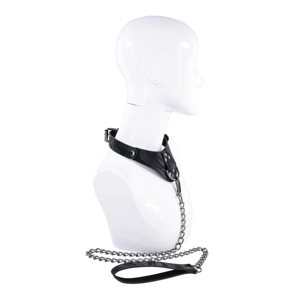 Sportsheets Velvet Noir Collar & Leash Black Restraint & Leash
