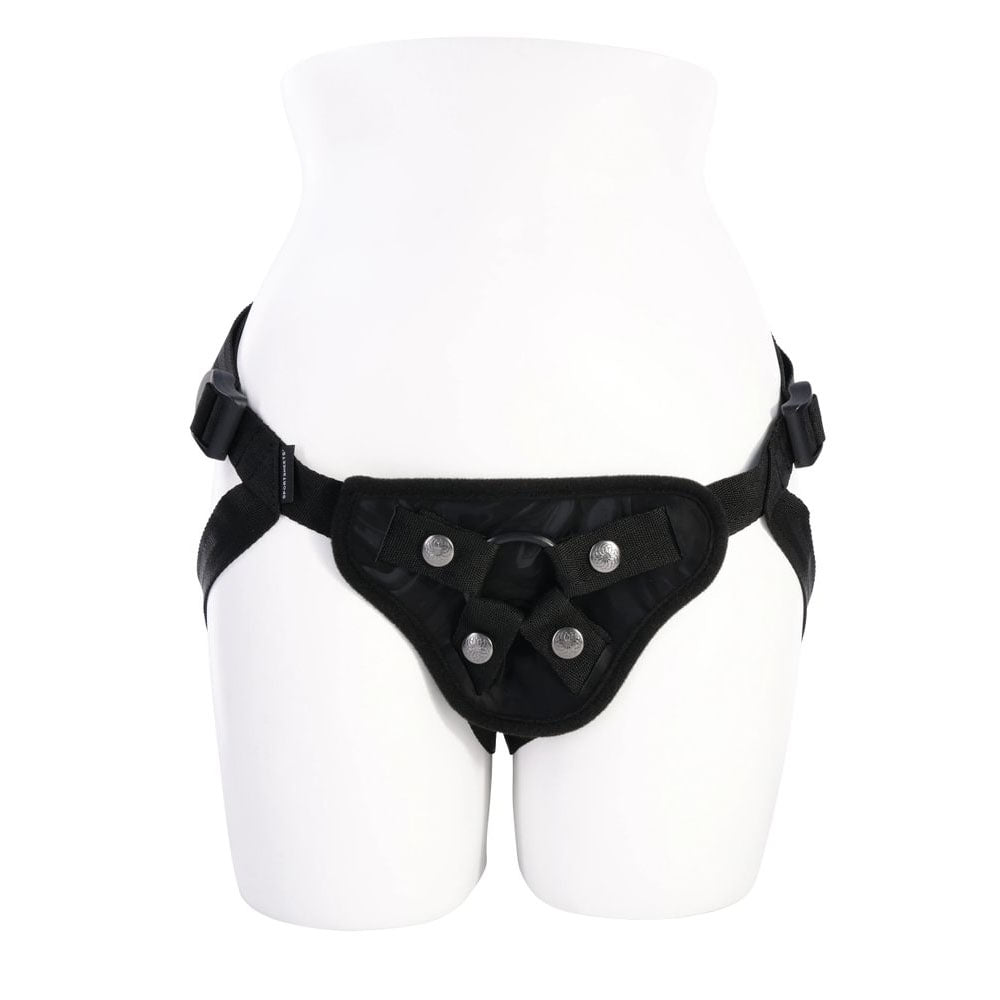 Sportsheets Velvet Noir Strap On Black Adjustable Strap On Harness (No Probe Included)