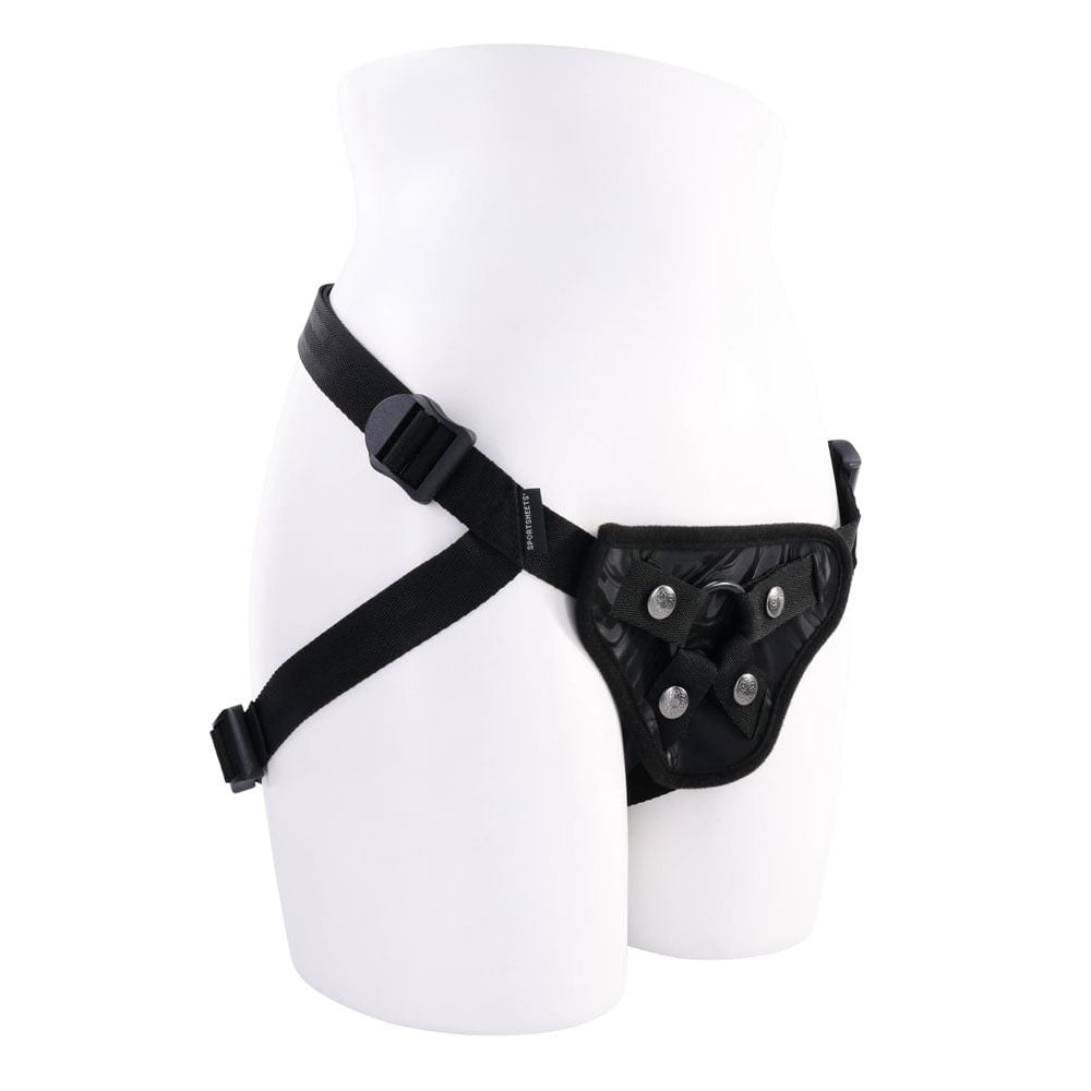 Sportsheets Velvet Noir Strap On Black Adjustable Strap On Harness (No Probe Included)