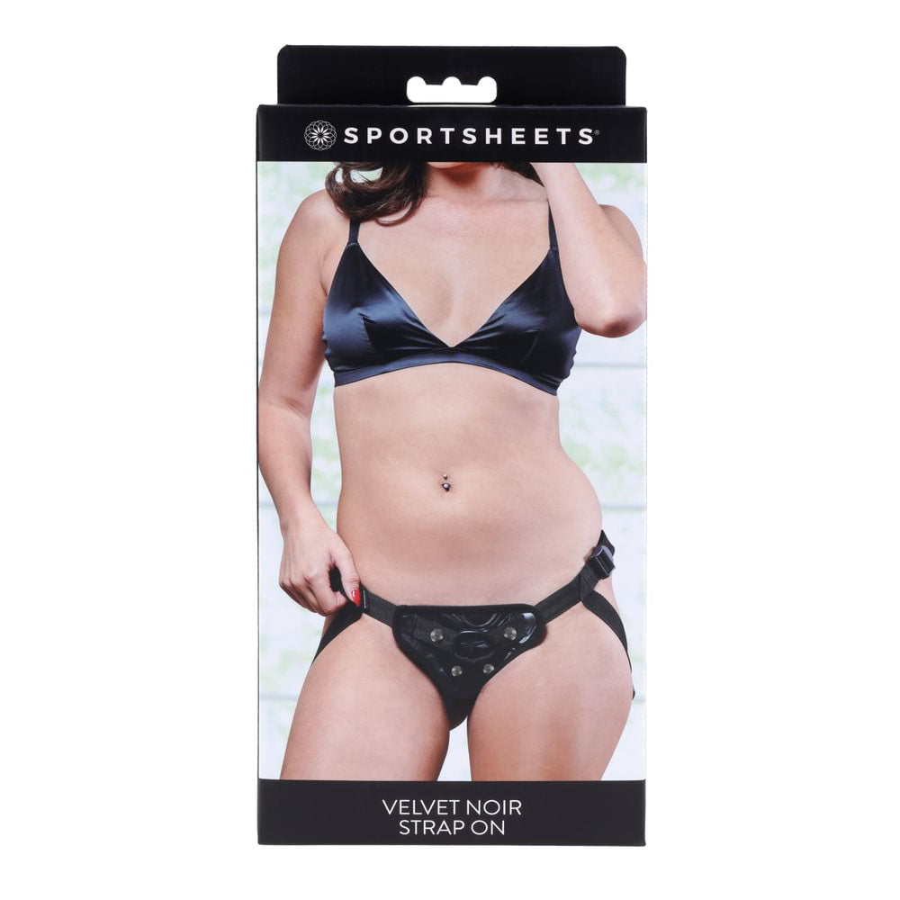 Sportsheets Velvet Noir Strap On Black Adjustable Strap On Harness (No Probe Included)