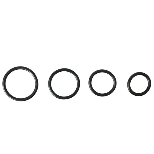 Sportsheets Rubber O Ring 4 Pack Black Rings 4 Pack