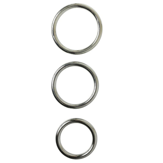 Sportsheets Seamless Metal O Ring 3 Pack Metal Rings Set Of 3 Sizes
