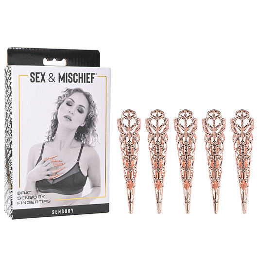 Sex & Mischief Brat Sensory Fingertips Rose Gold Set Of 5