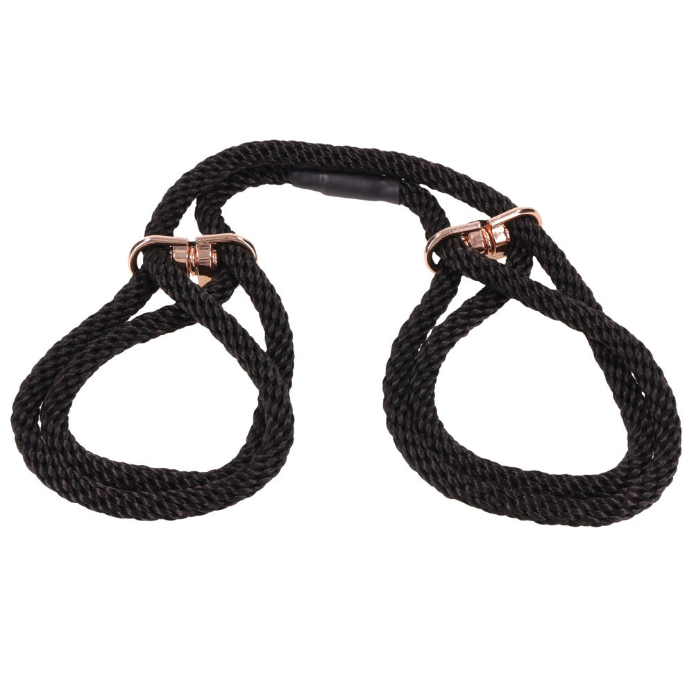 Sex & Mischief Knotty Brat Kit Black Bondage Kit 3 Piece Set