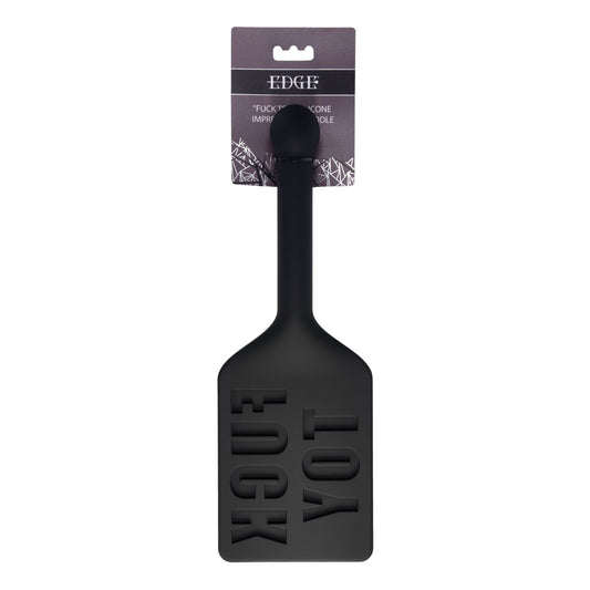 Edge Fuck Toy Silicone Paddle Black Silicone Spanking Paddle