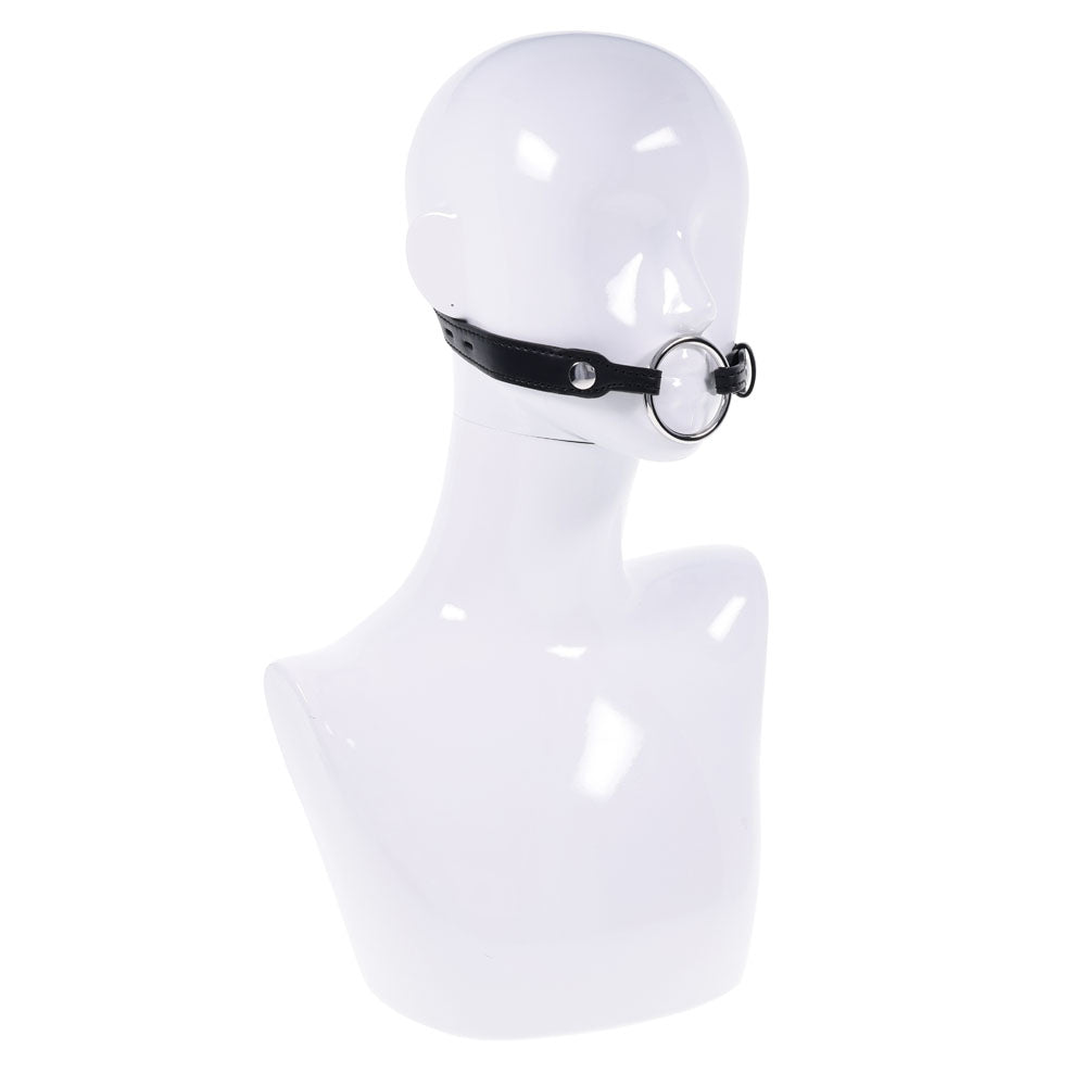 Edge Interchangeable Ring Gag Black Mouth Gag Restraint With 2 Interchangeable Pieces