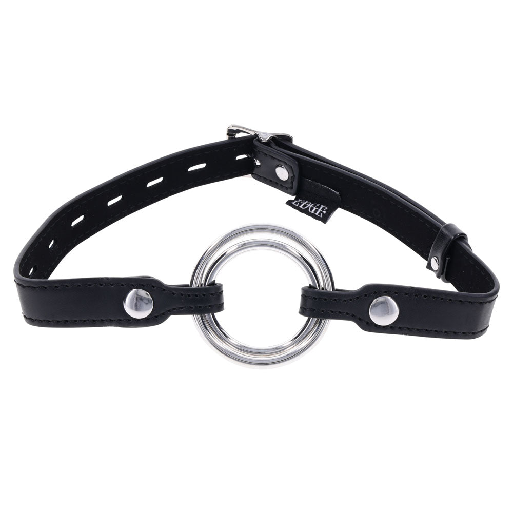 Edge Interchangeable Ring Gag Black Mouth Gag Restraint With 2 Interchangeable Pieces