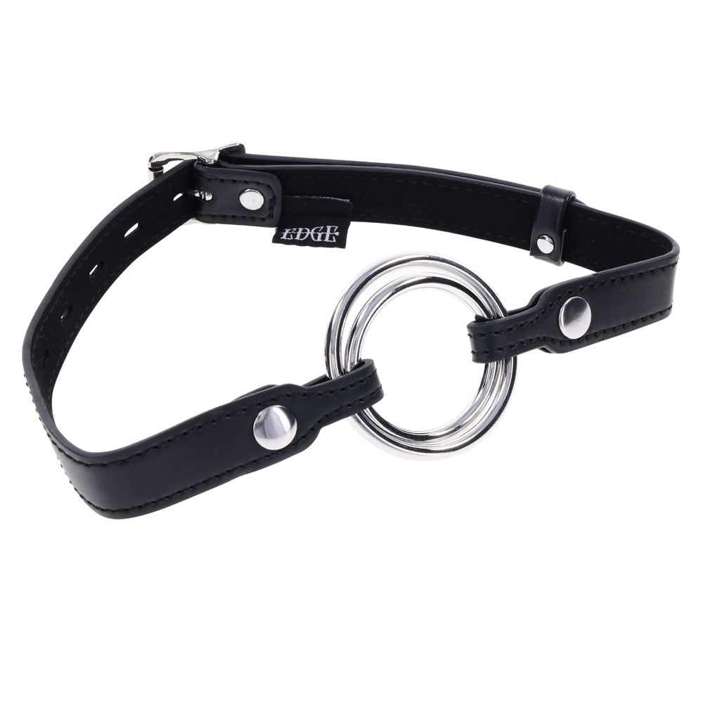 Edge Interchangeable Ring Gag Black Mouth Gag Restraint With 2 Interchangeable Pieces