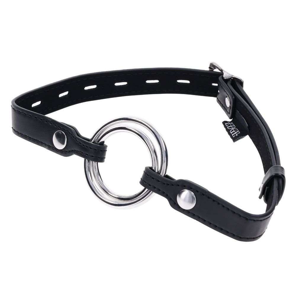 Edge Interchangeable Ring Gag Black Mouth Gag Restraint With 2 Interchangeable Pieces