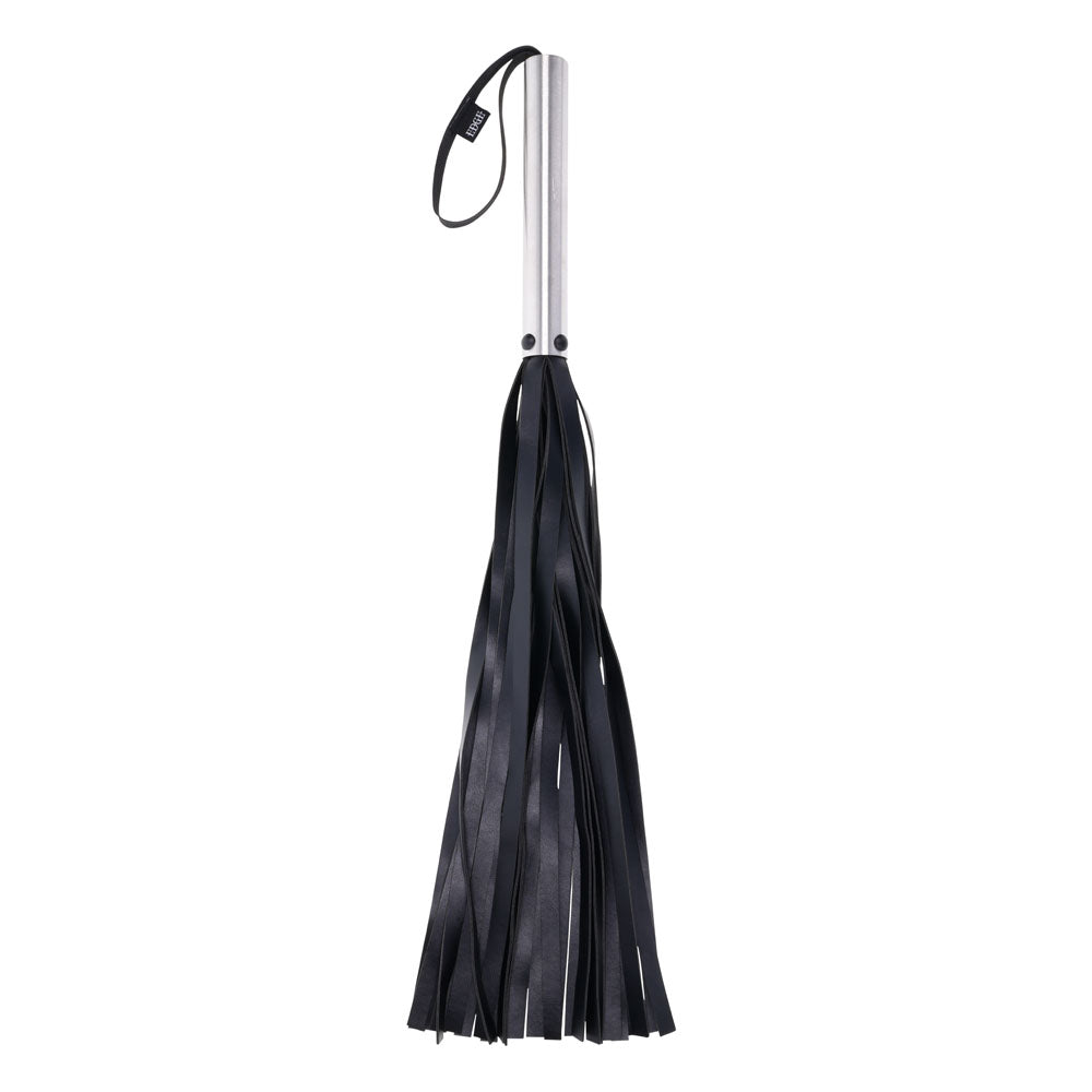 Edge Flogger Black Flogger Whip With Metal Handle