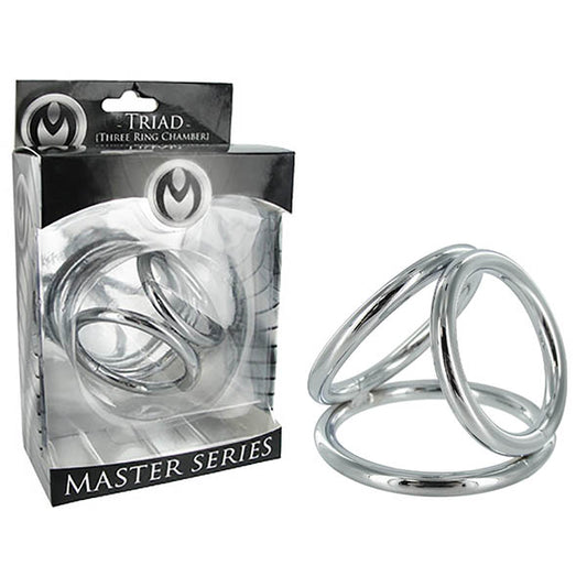 Master Series The Triad Metal Chamber Cock And Ball Ring