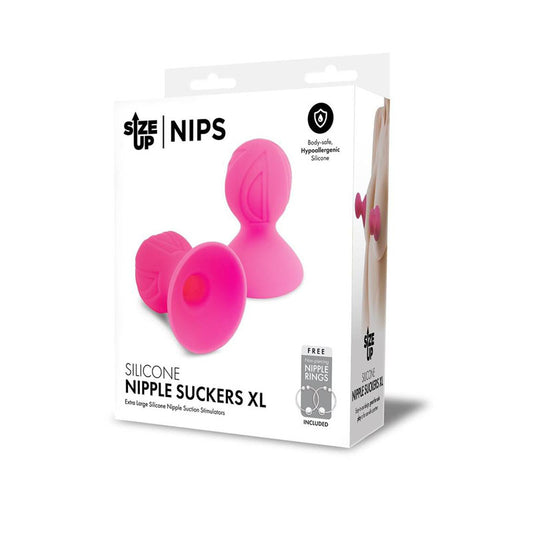 Size Up Silicone Nipple Suckers Xl Pink Set Of 2