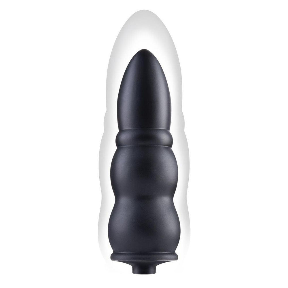 Size Up 5.5 Inch Ripple Inflatable Butt Plug Black 15.2 Cm Inflatable Butt Plug