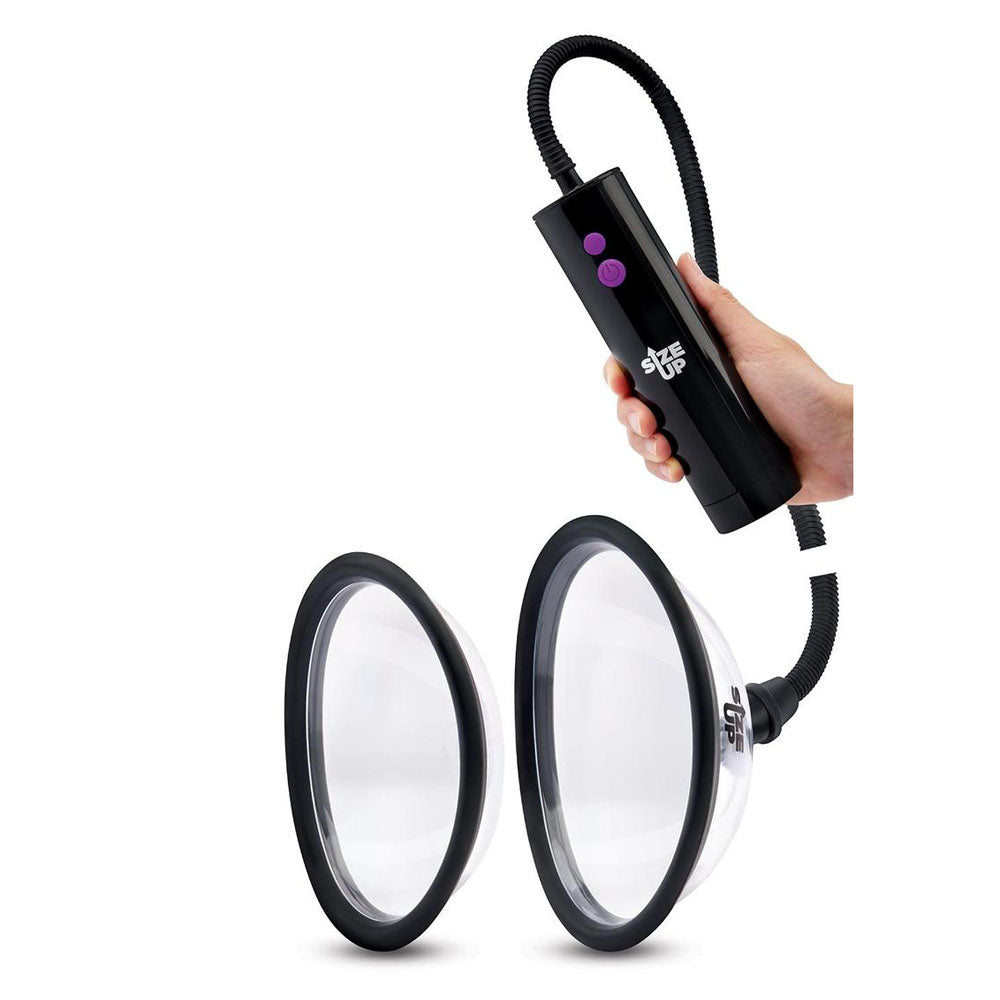 Size Up Rechargeable Power Plumper Pussy Pump Clear Usb Rechargeable Vagina Pump With Interchangeable Chambers