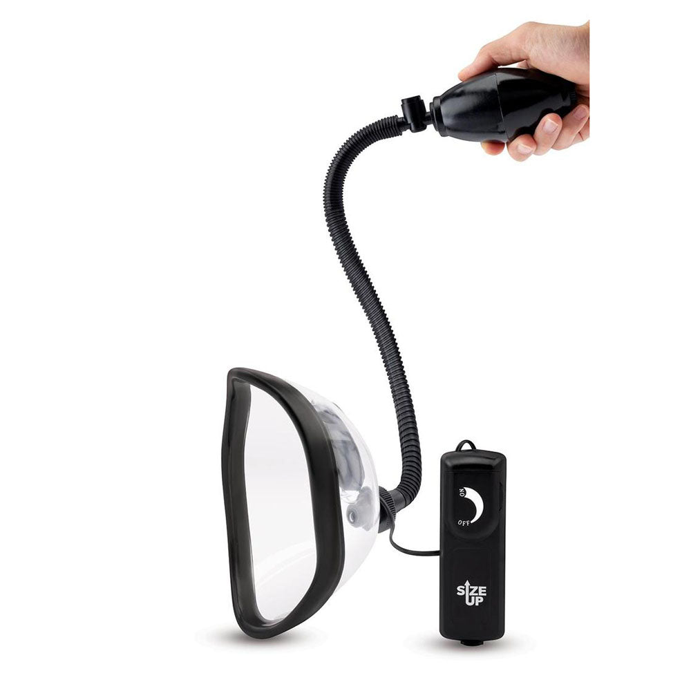 Size Up Vibrating Pussy Pump Clear Vibrating Vagina Pump