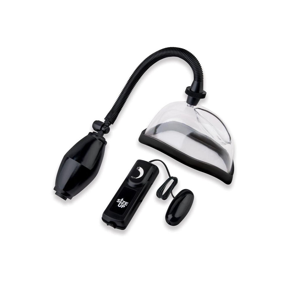 Size Up Vibrating Pussy Pump Clear Vibrating Vagina Pump