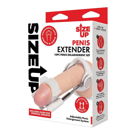 Size Up Penis Extender White Penis Extender Kit 10 Piece Set