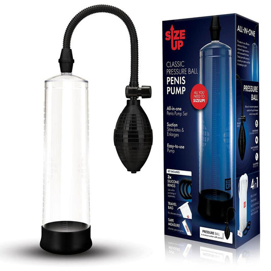Size Up Classic Ball Penis Pump Clear Penis Pump