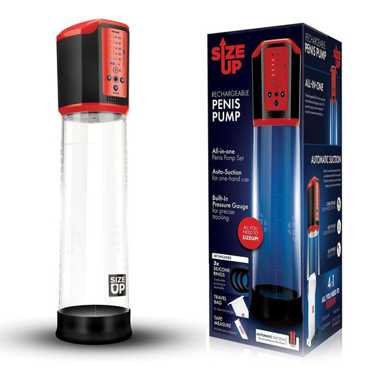 Size Up Rechargeable Penis Pump Clear Usb Rechargeable Penis Pump