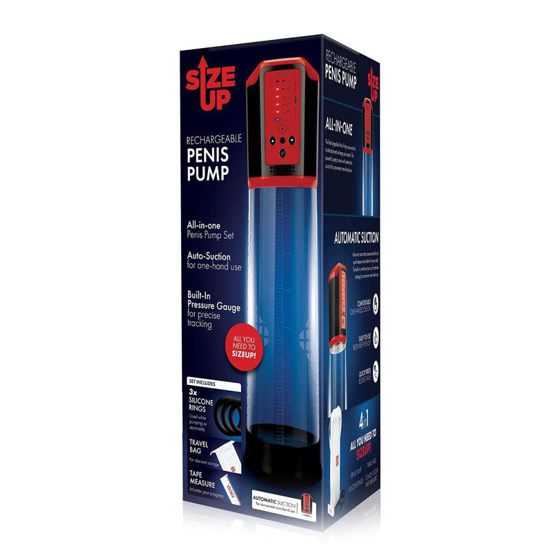 Size Up Rechargeable Penis Pump Clear Usb Rechargeable Penis Pump
