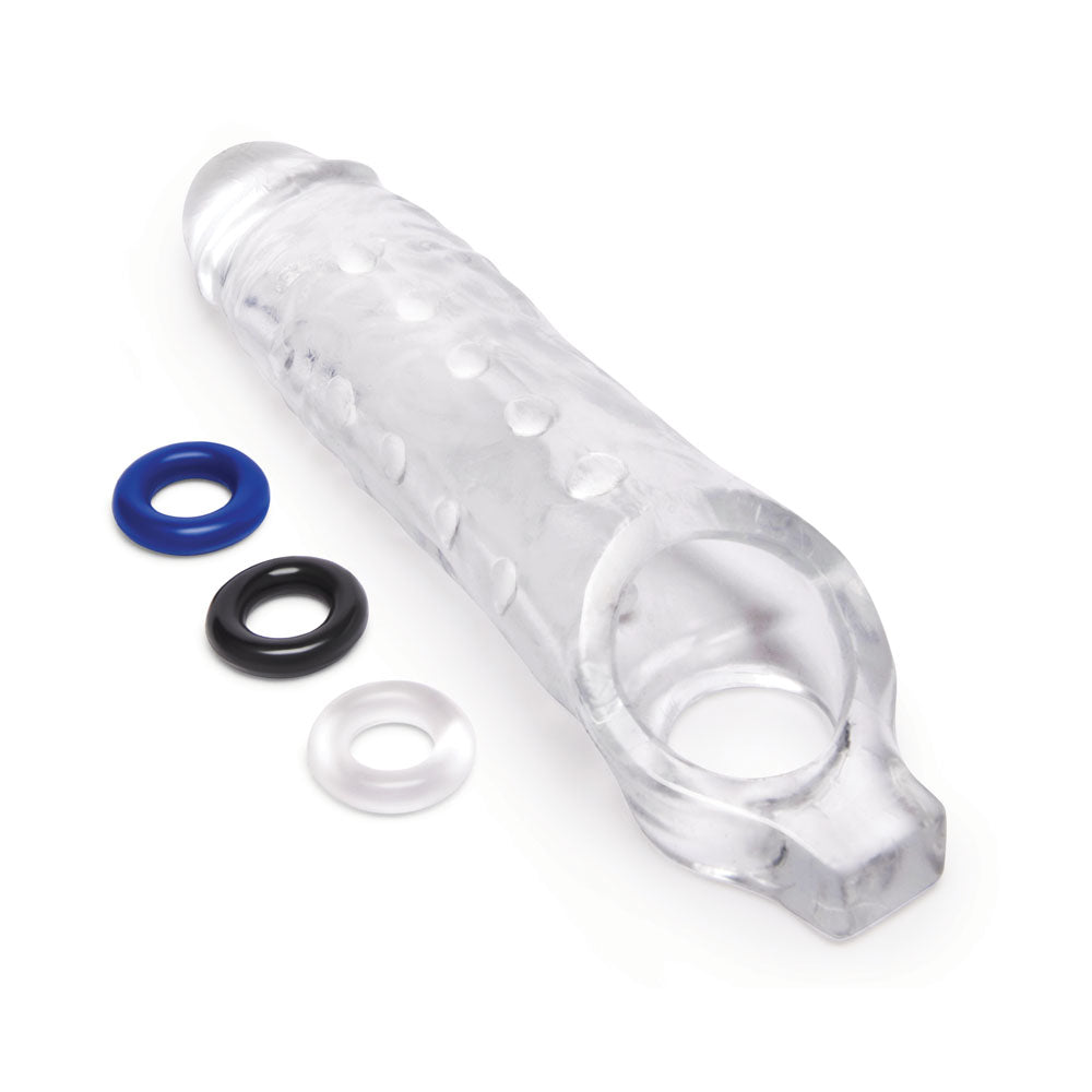 Size Up 1 Inch See Thru Stretch Penis Extender Clear 2.5 Cm (1'') Penis Extension Sleeve